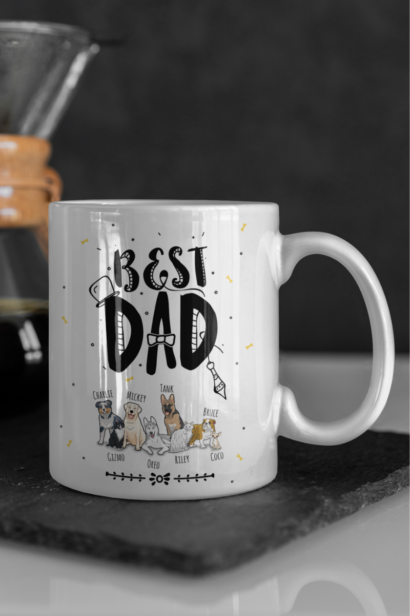Customized Best Dad Dog Mug