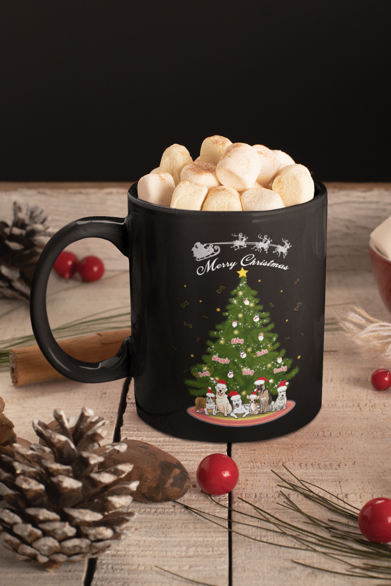 Christmas Tree Personalized Dog Lovers Mug