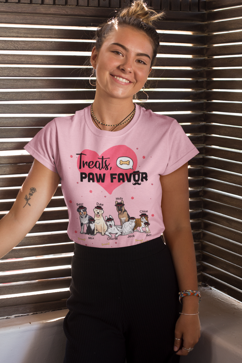 Treats, Paw Favor Customized Tee For Dog Lovers
