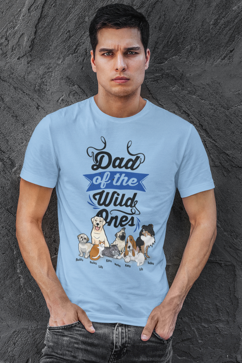 Personalized Dad Of The Wild Ones Tee