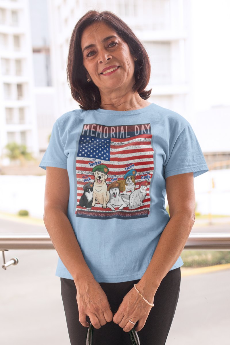 Customized Memorial Day Tee For Pet Lovers