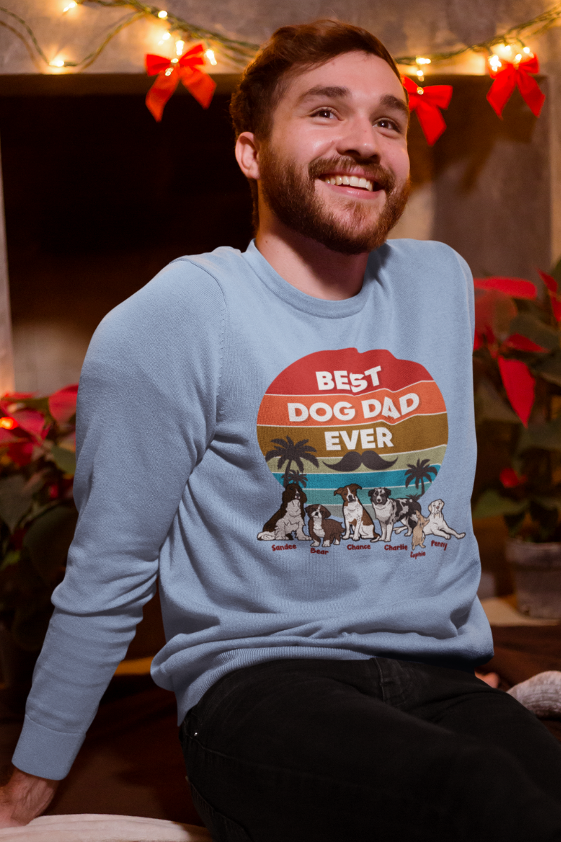 Personalized Best Dad Dog Sweatshirt For DogLovers
