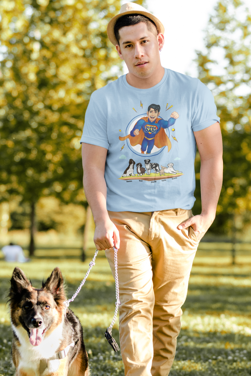 Super Dad Customized Tee For Dog Lovers