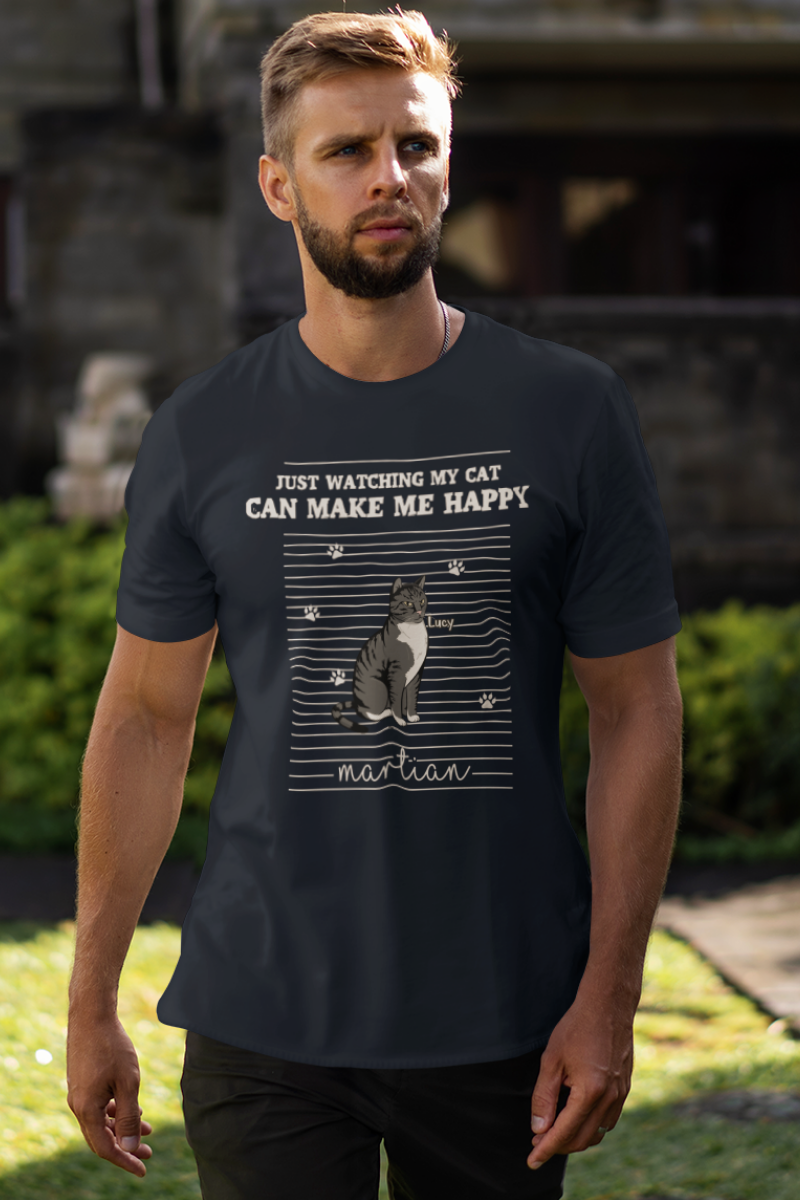 Just Watching My Cat.. Personalized Tee For CatLovers