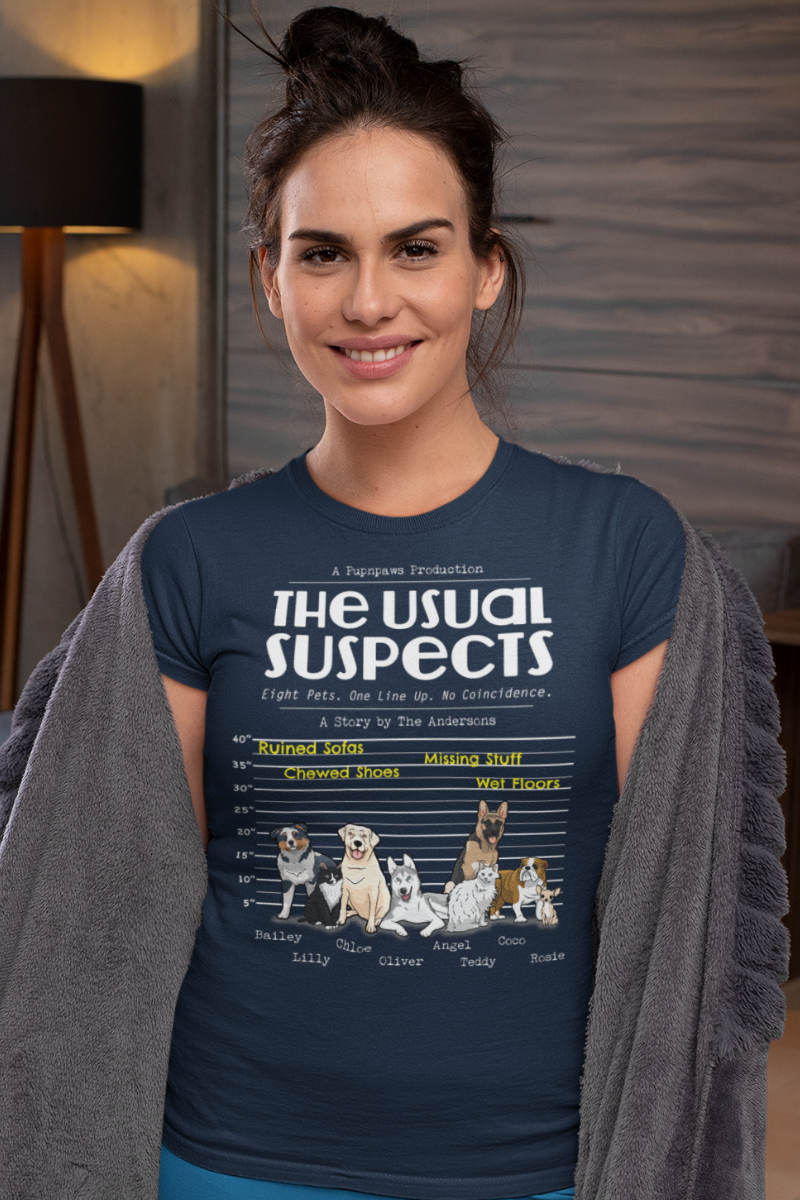 The Usual Suspect - Personalized Tee For Dog Lovers