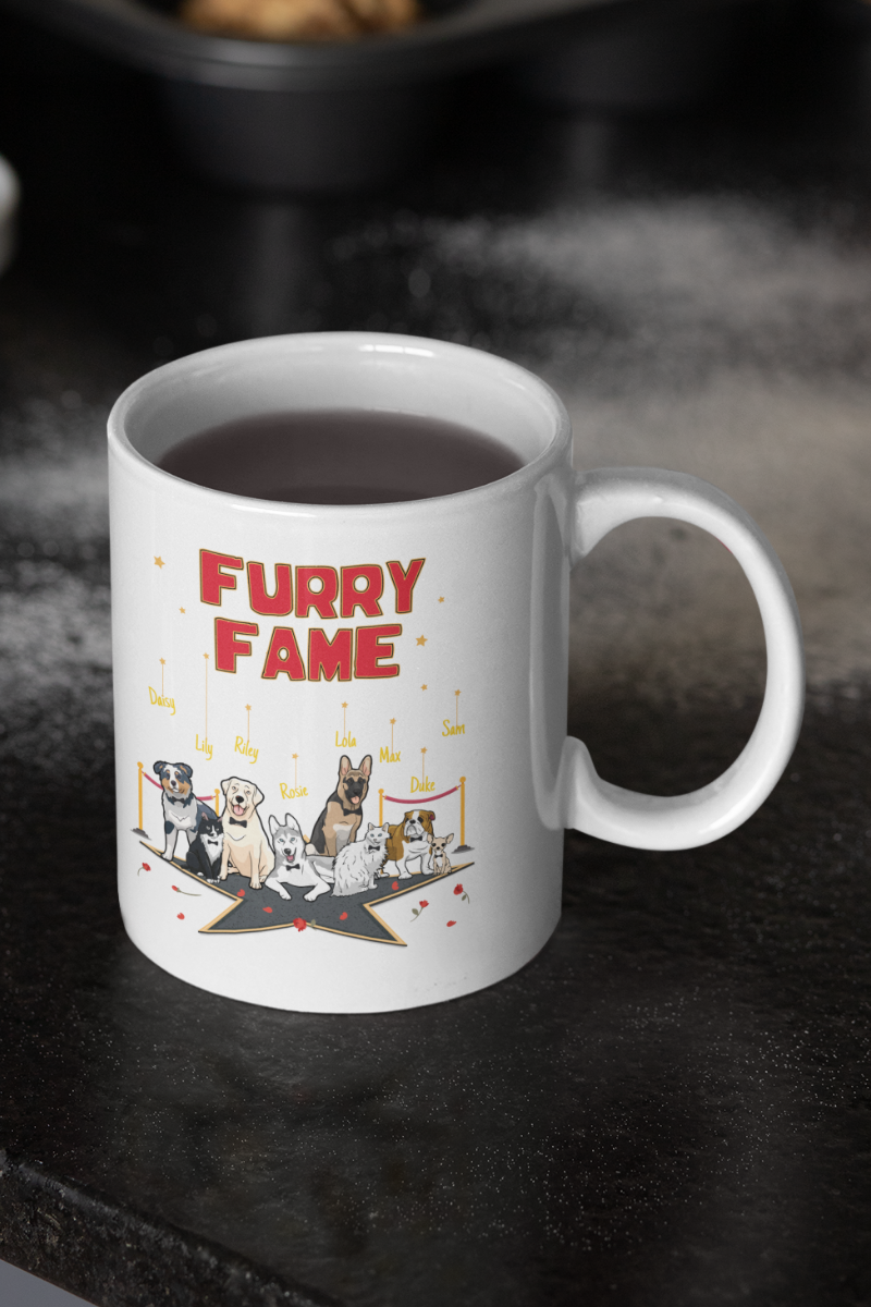 Furry Fame Personalized Mug For Dog Lover