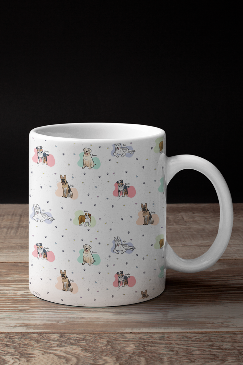 All Over Print Personalized Dog Lover Mug
