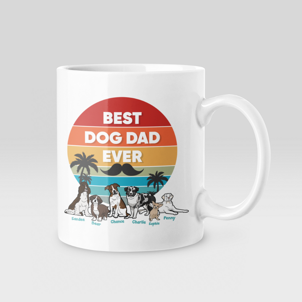 Personalized Best Dad Dog Mug For DogLovers