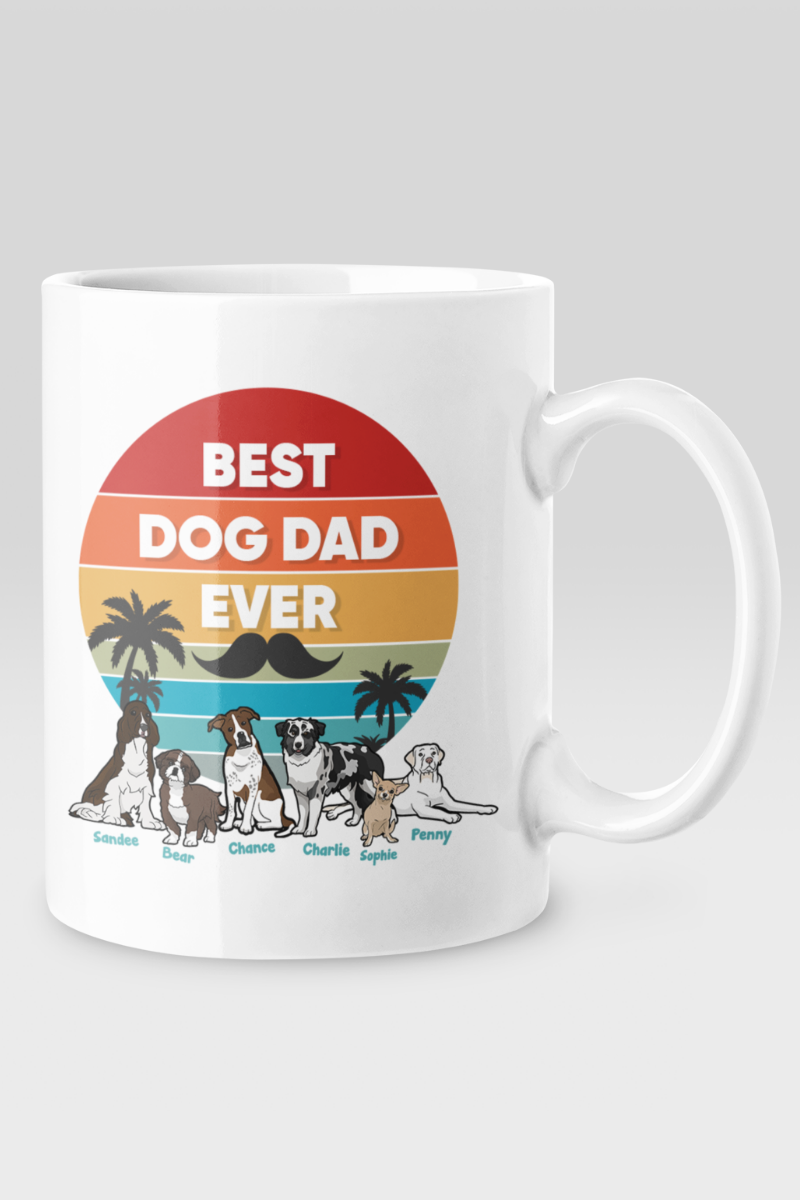 Personalized Best Dad Dog Mug For DogLovers