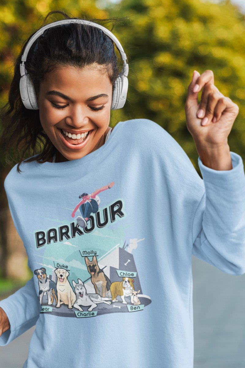 Barkour Customized Dog Lover Sweatshirt