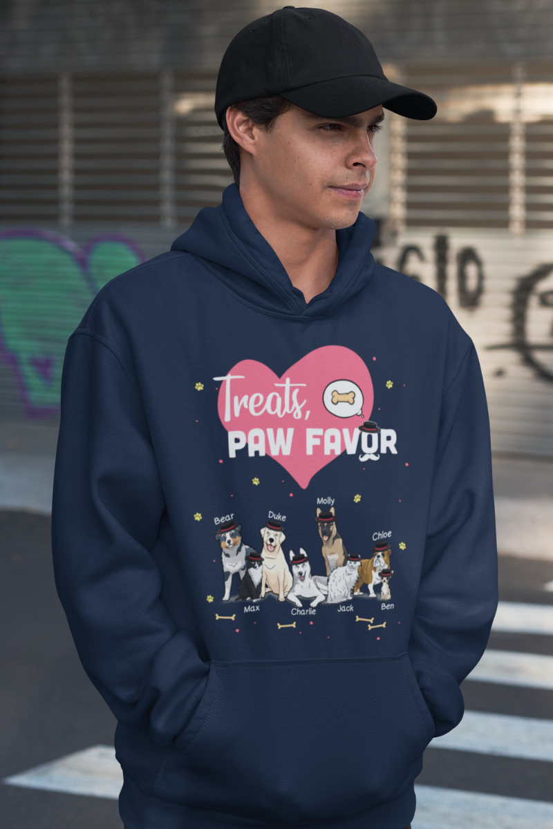 Treats, Paw Favor Customized Hoodie For Dog Lovers