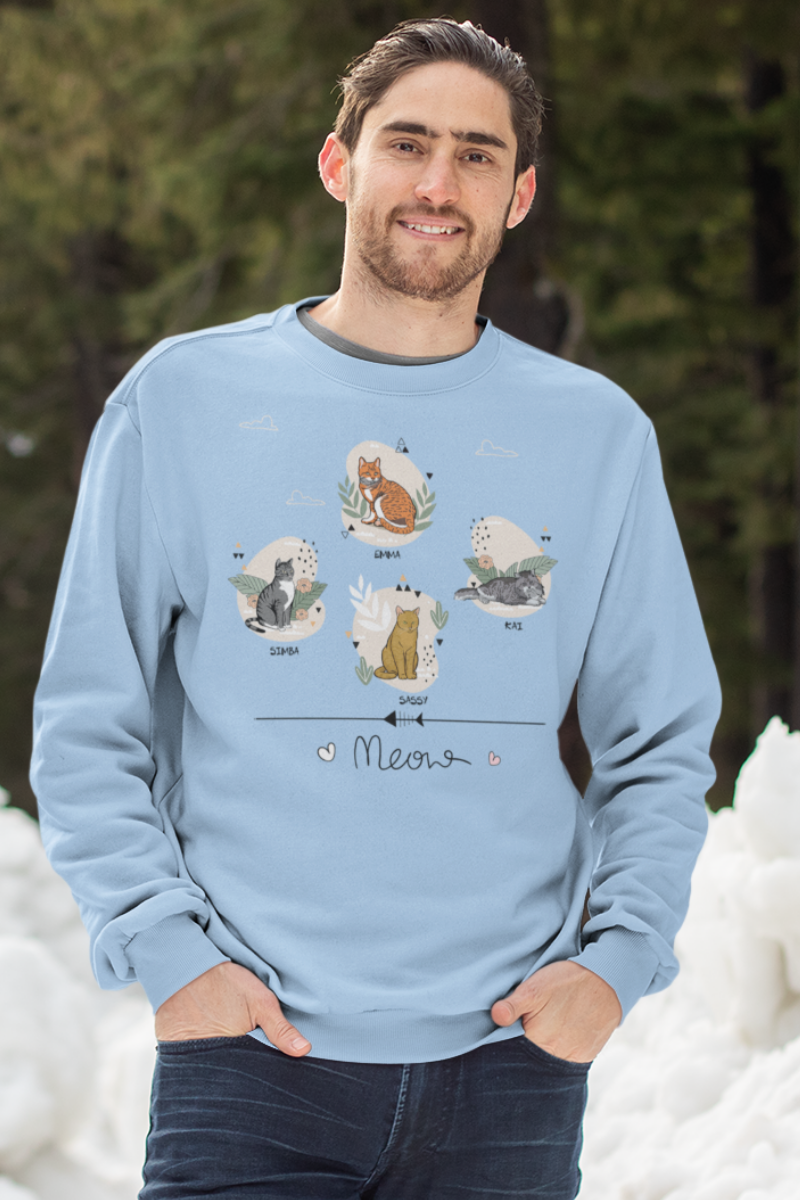 Customized Meow Themed Sweatshirt