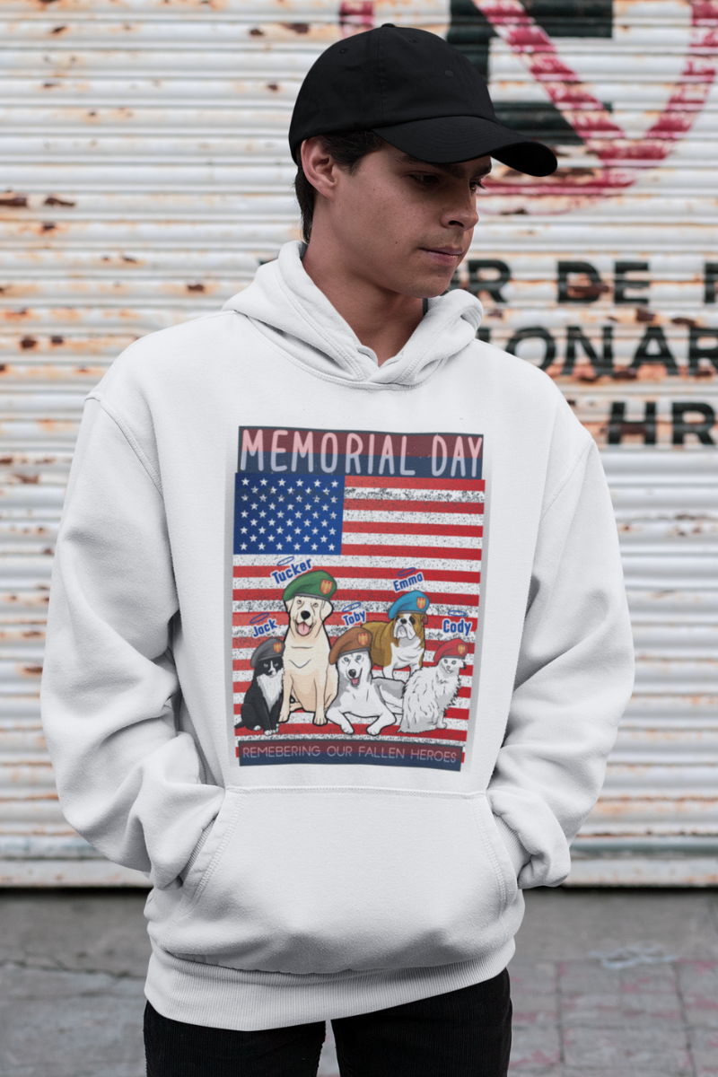Customized Memorial Day Hoodie For Pet Lovers