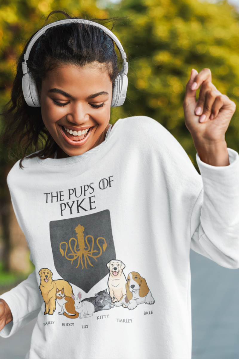 "The Pups Of Pyke" Personalized Sweatshirt For Pet lovers