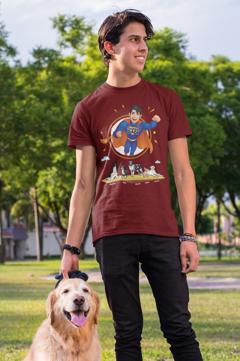 Super Dad Customized Tee For Dog Lovers