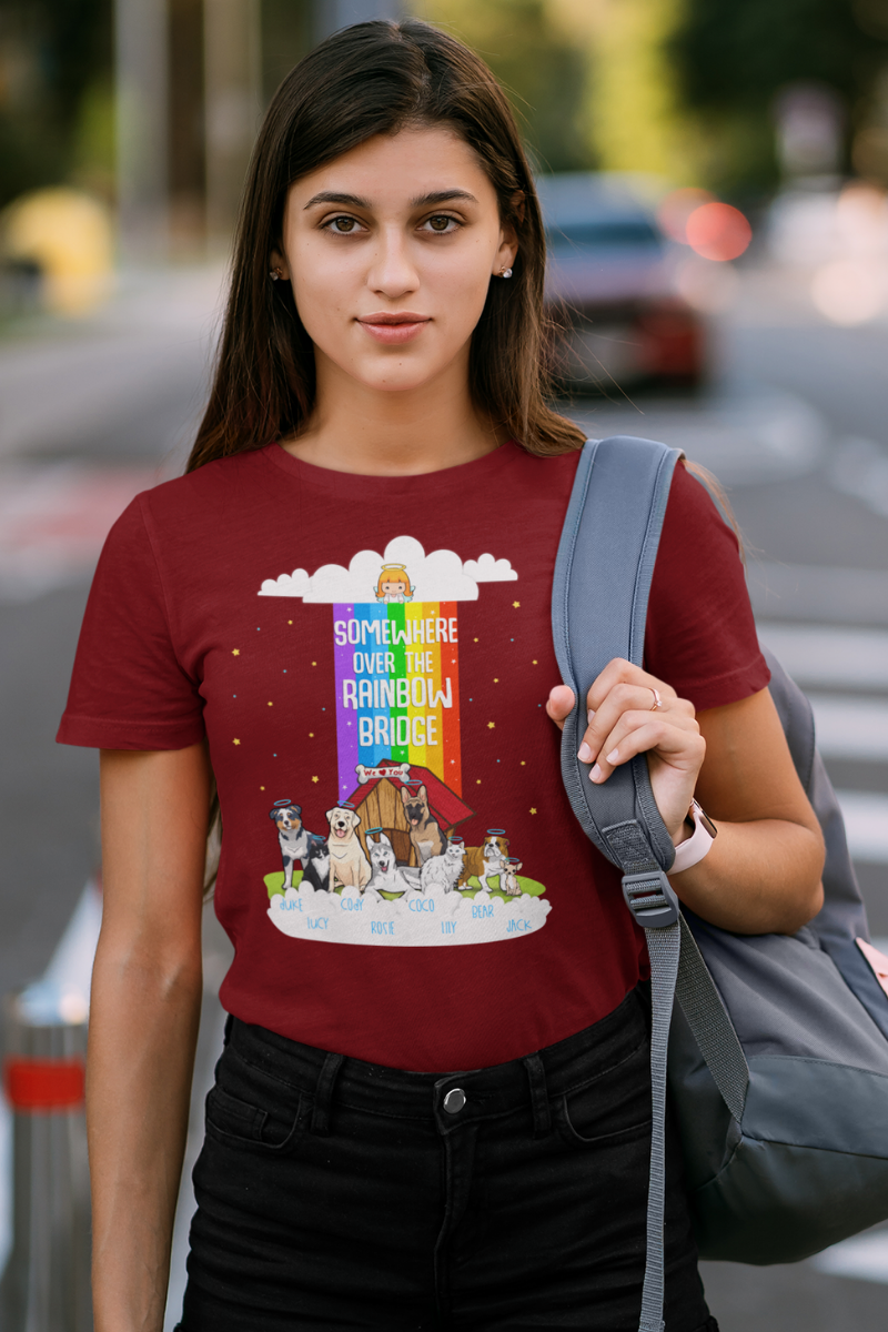 Rainbow Themed Tee For Dog Lovers