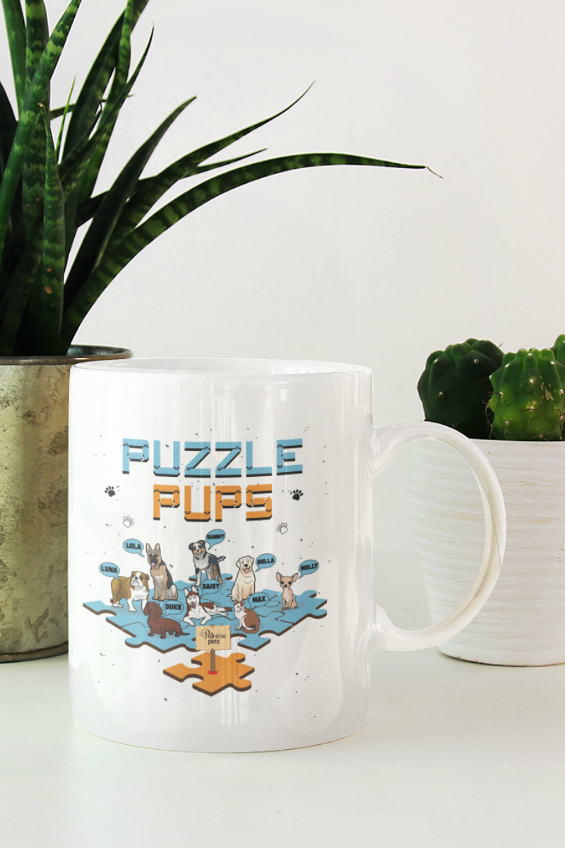Puzzle Pups Customized Mug For Dog Lovers