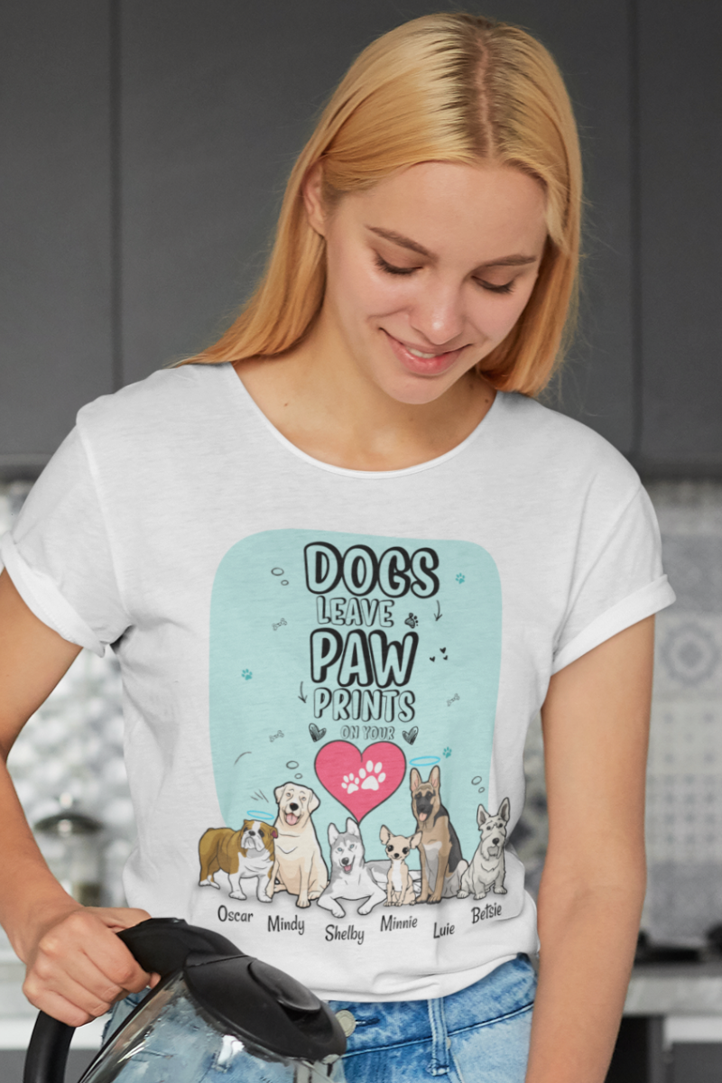 Dogs Leave Paw Prints Tee For DogLovers