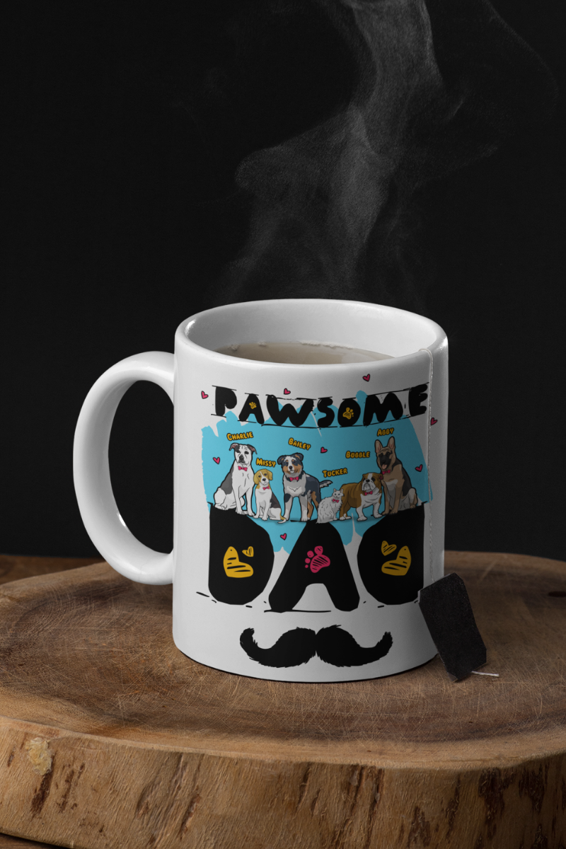 Pawsome Dad Personalized Mug