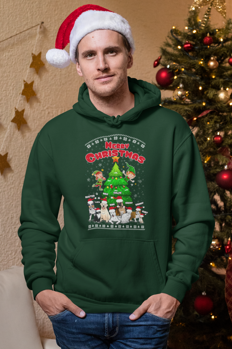 Christmas Themed Hoodie For Dog Lovers