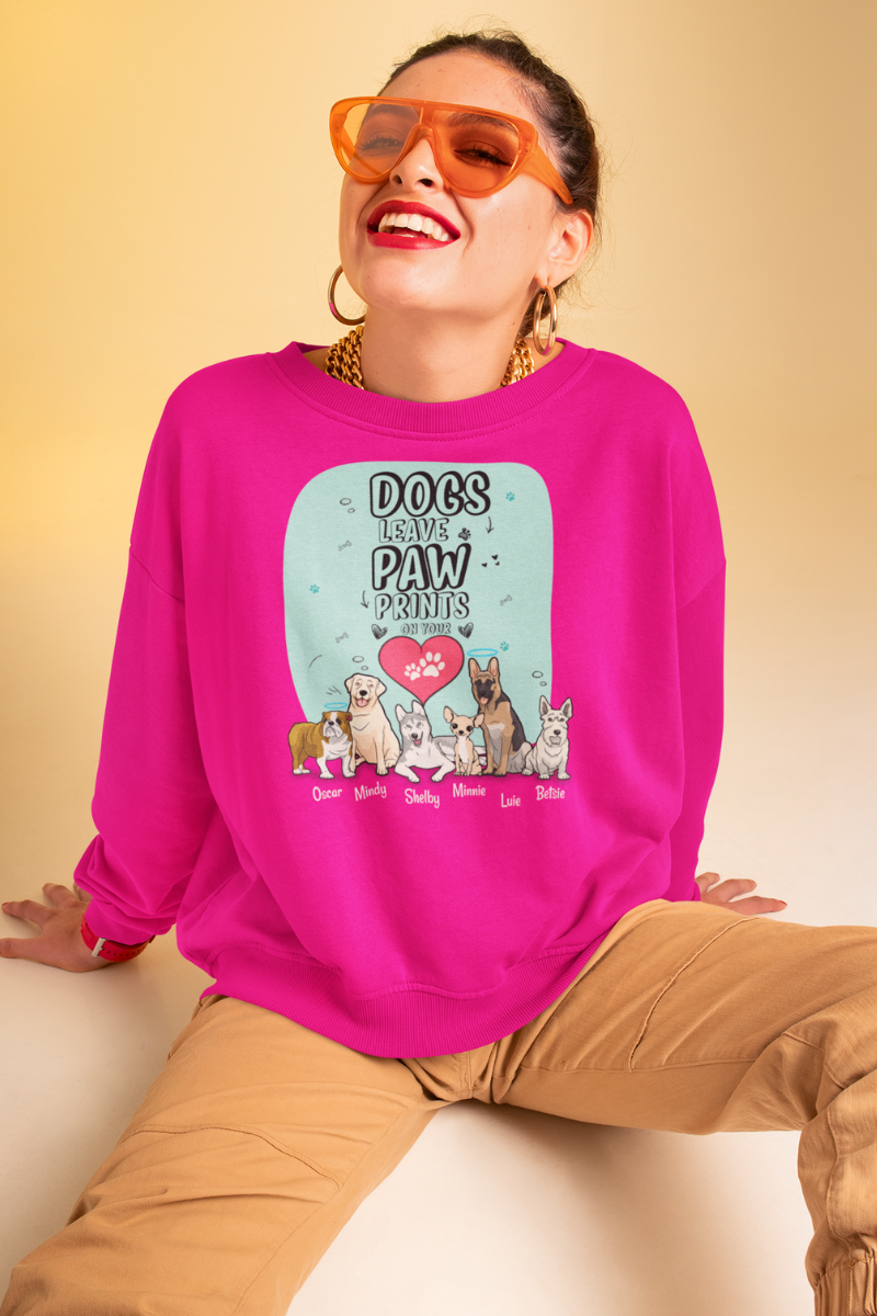 Dogs Leave Paw Prints Sweatshirt For DogLovers