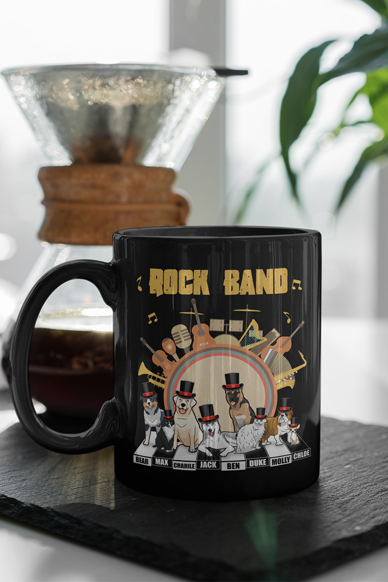 Personalized Rock Band Dog Lover Mug
