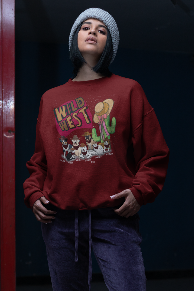 Wild West Customized Sweatshirt For DogLovers