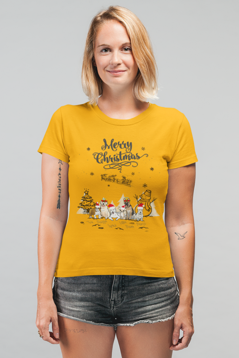 Christmas Themed Personalized Tee For Doglovers