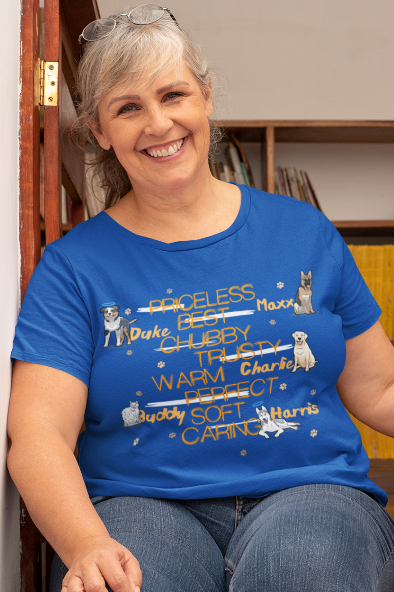 Customized Words Tee For Dog Lovers