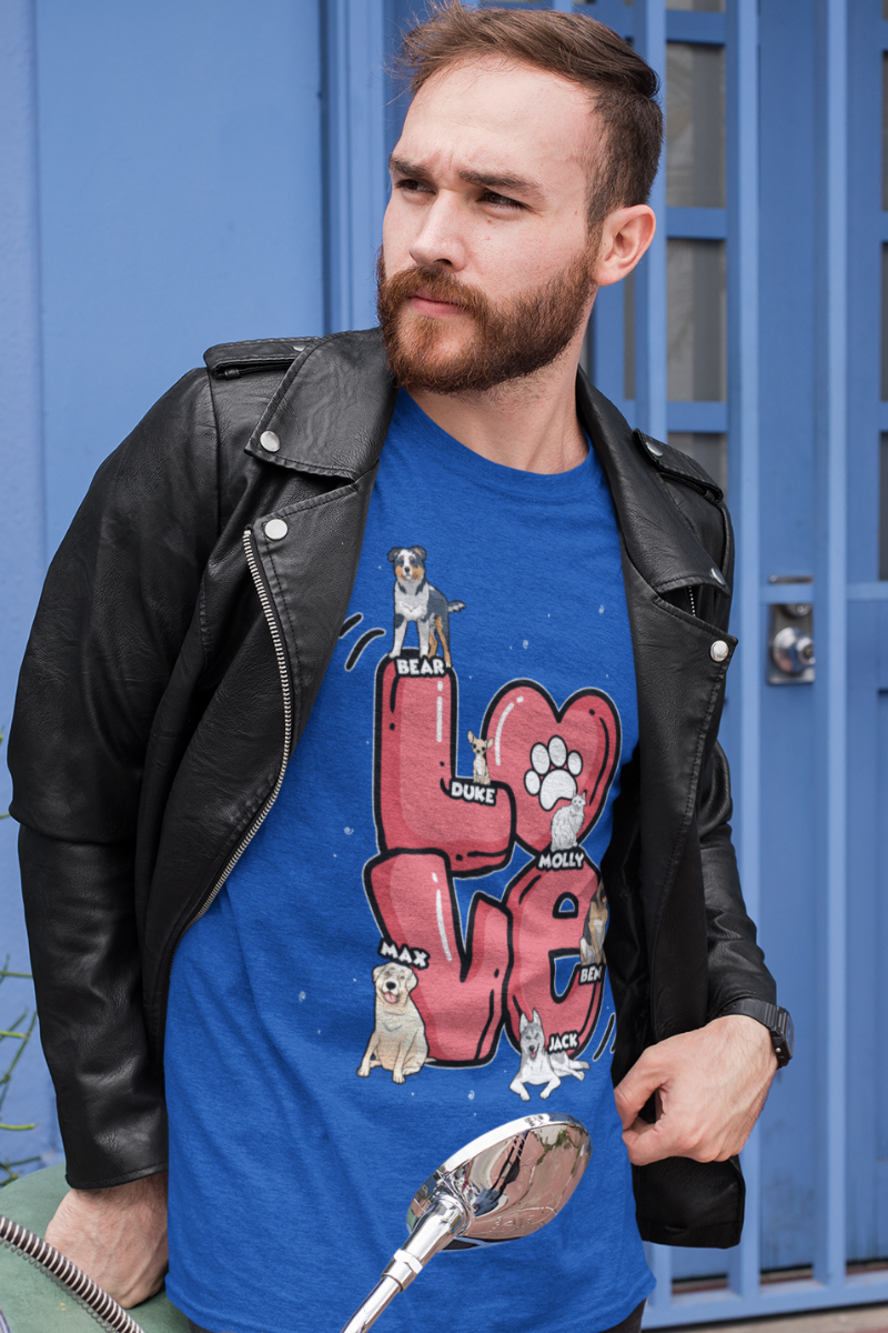 Customized "Love" Tee For Pet Lovers