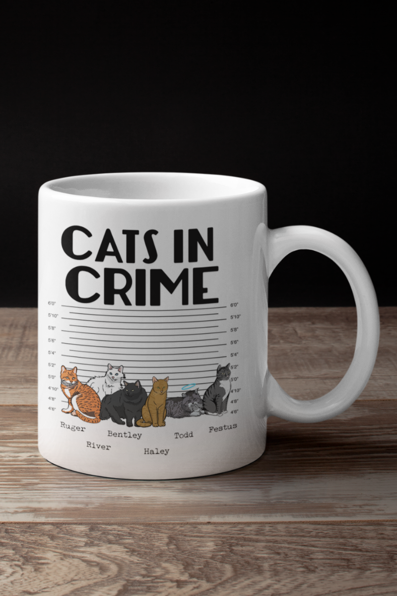 Customized Cat In Crime Mug