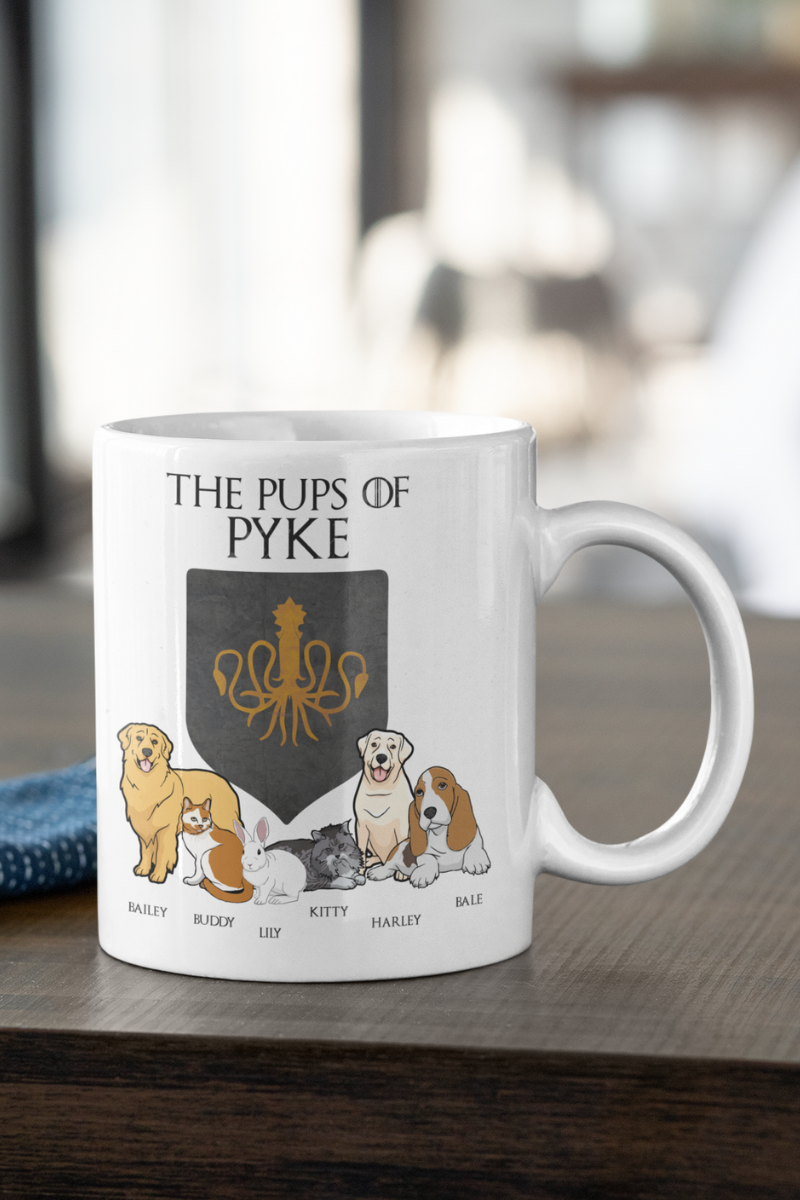 "The Pups Of Pyke" Personalized Mug For Pet lovers