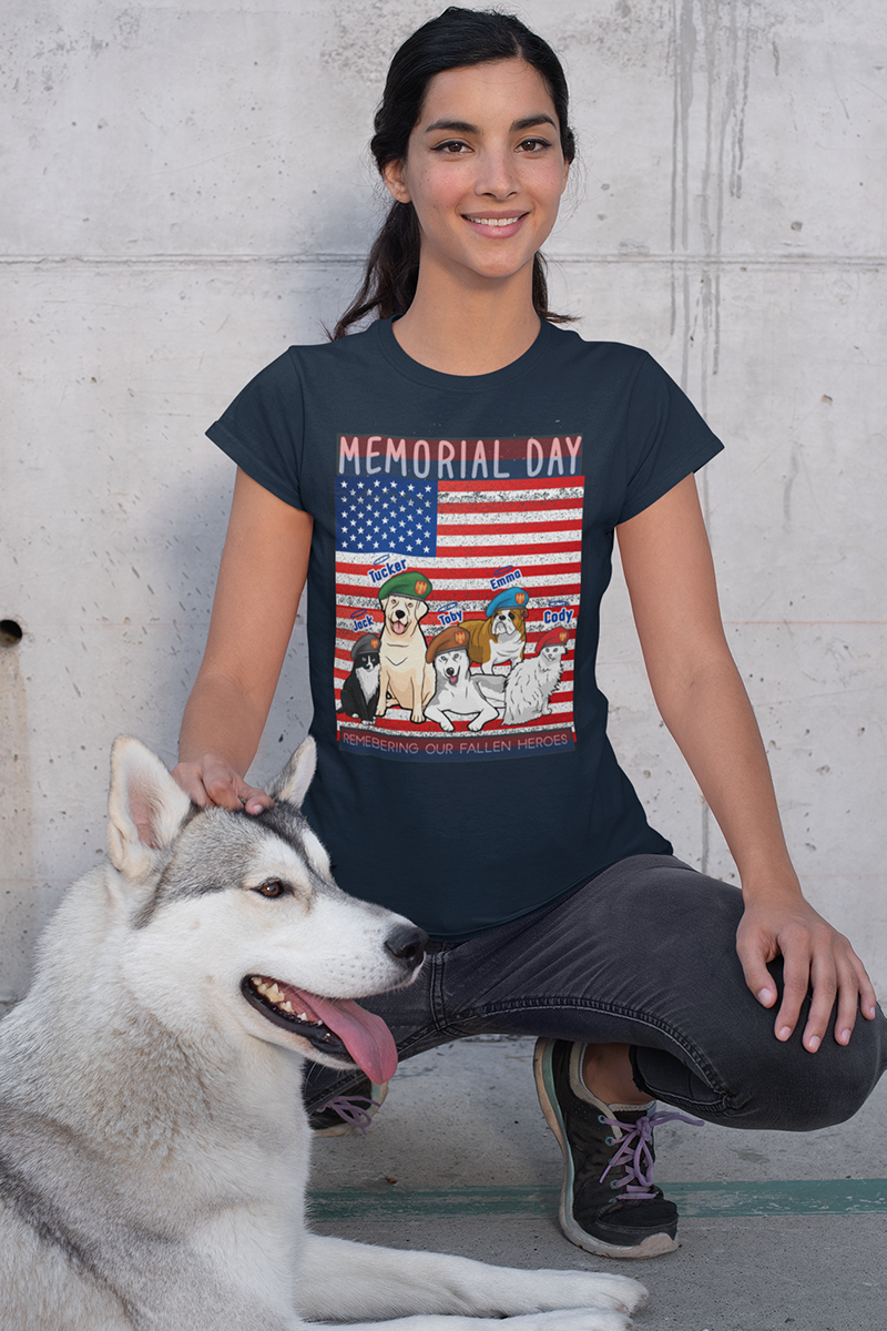 Customized Memorial Day Tee For Pet Lovers