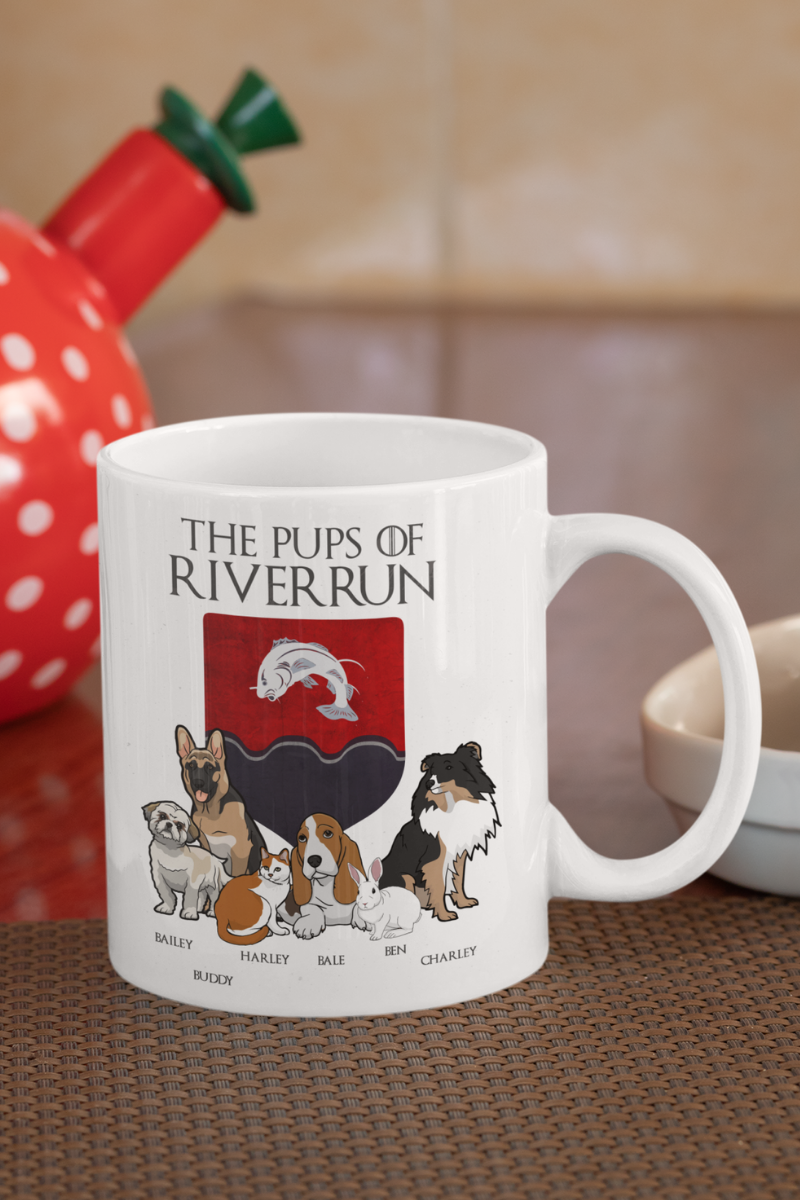 "The Pups Of River Run" Customized Mug For Pet lovers