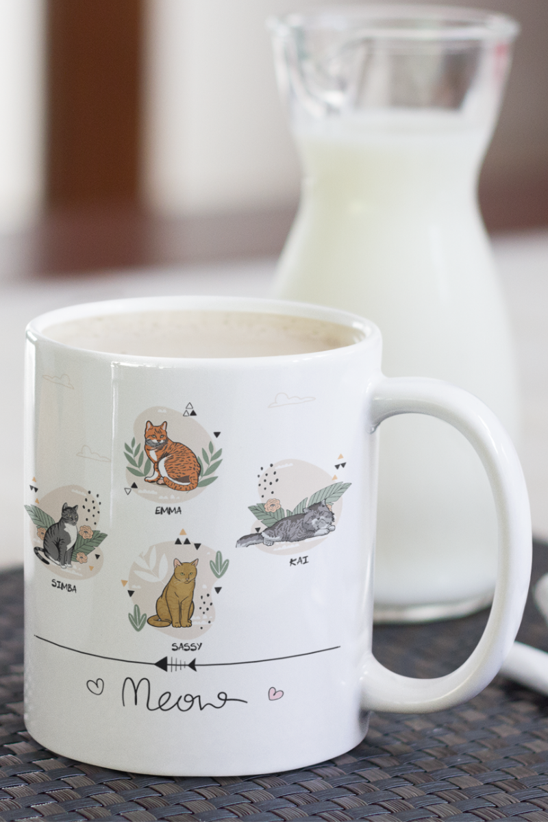 Customized Meow Themed Mug