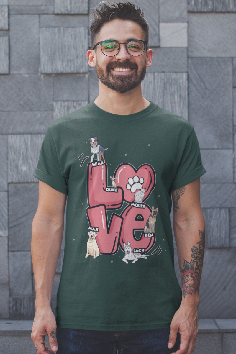 Customized "Love" Tee For Pet Lovers