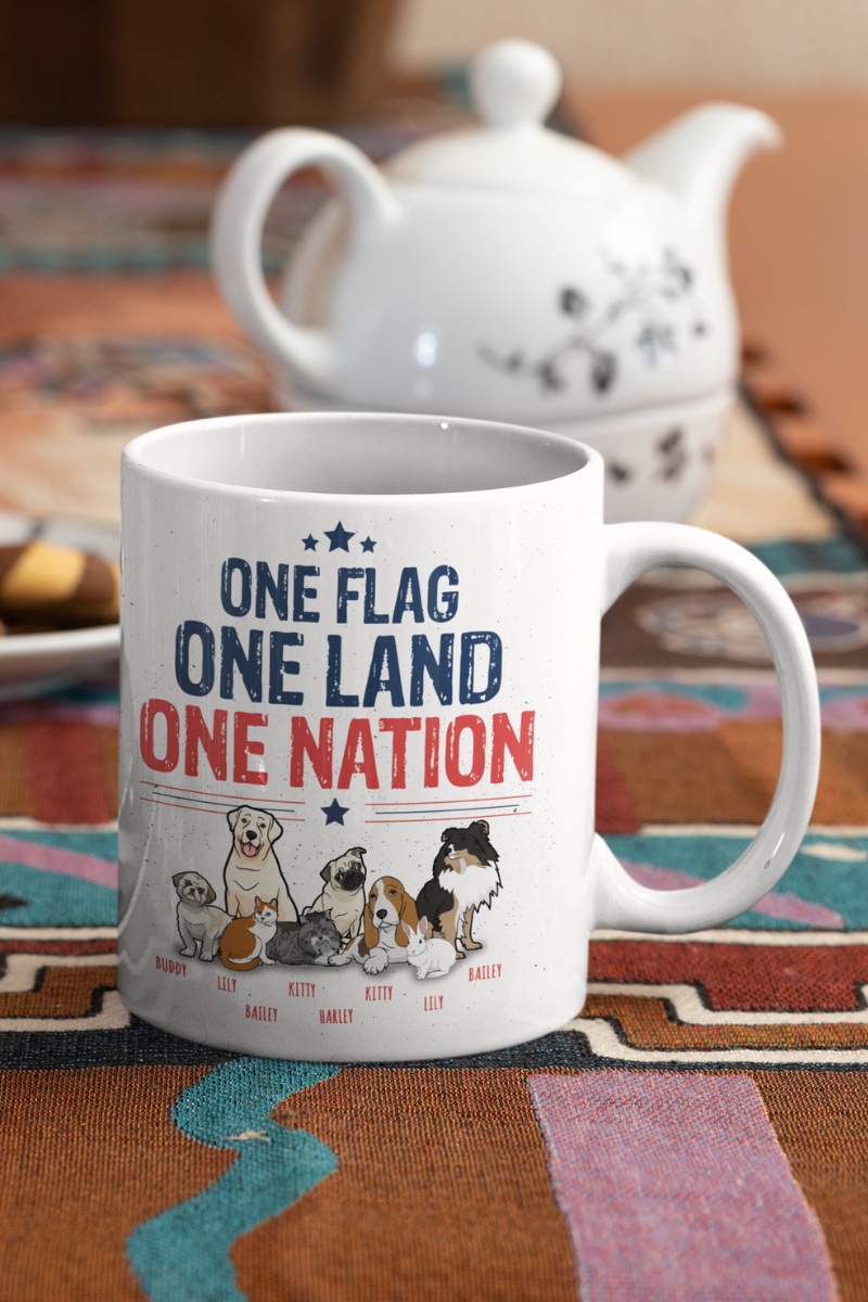 One Flag, One Land, One Nation Mug For Pet Parents