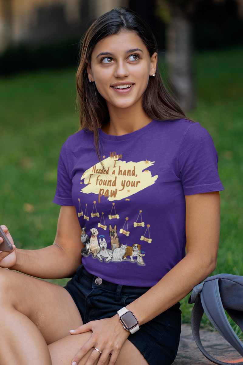 When I Needed A Hand Personalized Tee For Dog Lovers