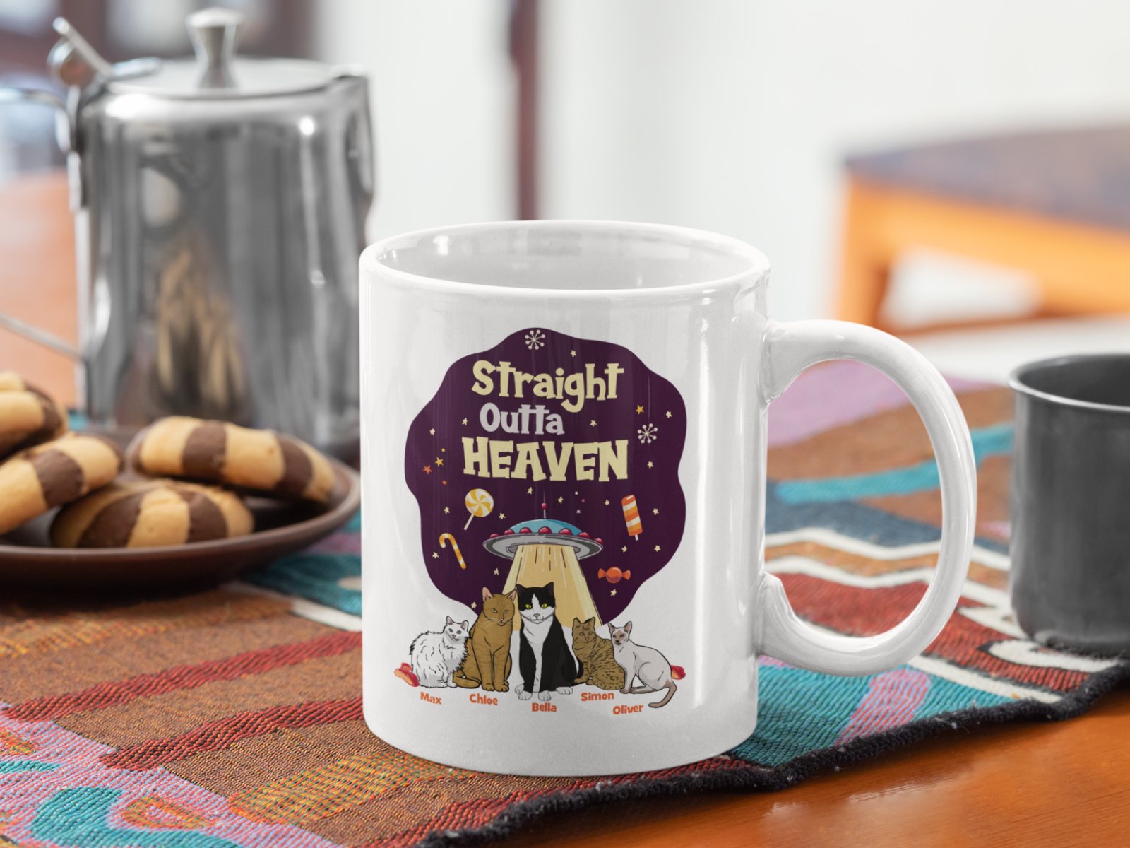 Straight Outta Heaven Mug For Cat Lovers