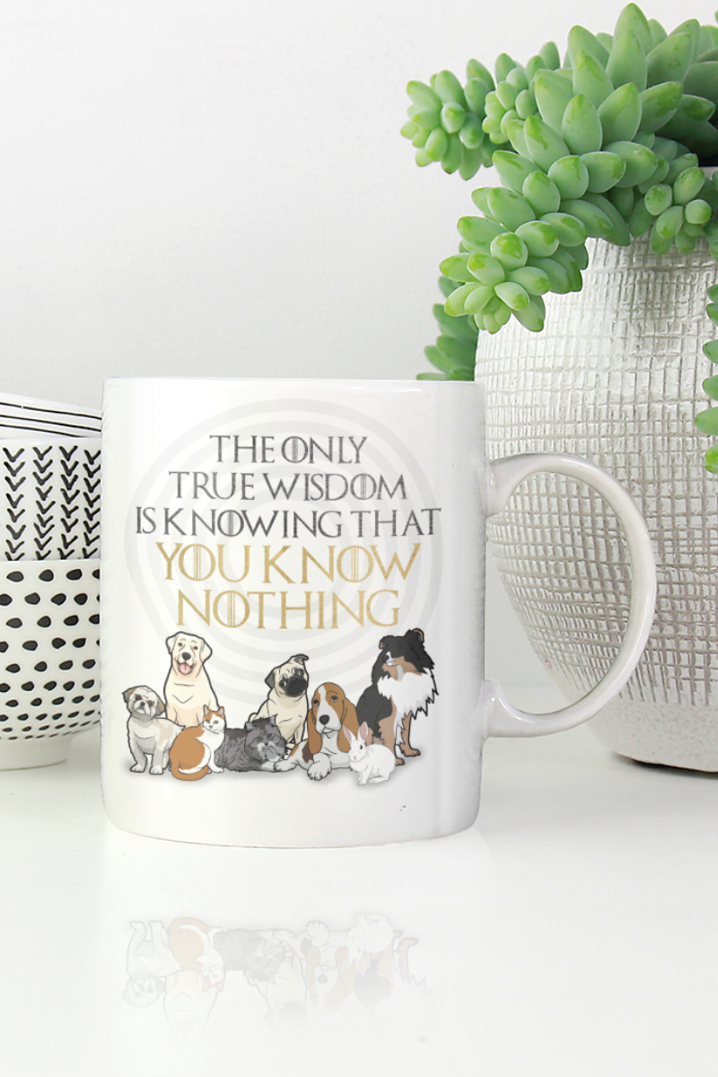 True Wisdom Is Knowing... Personalized Mug For Pet lovers