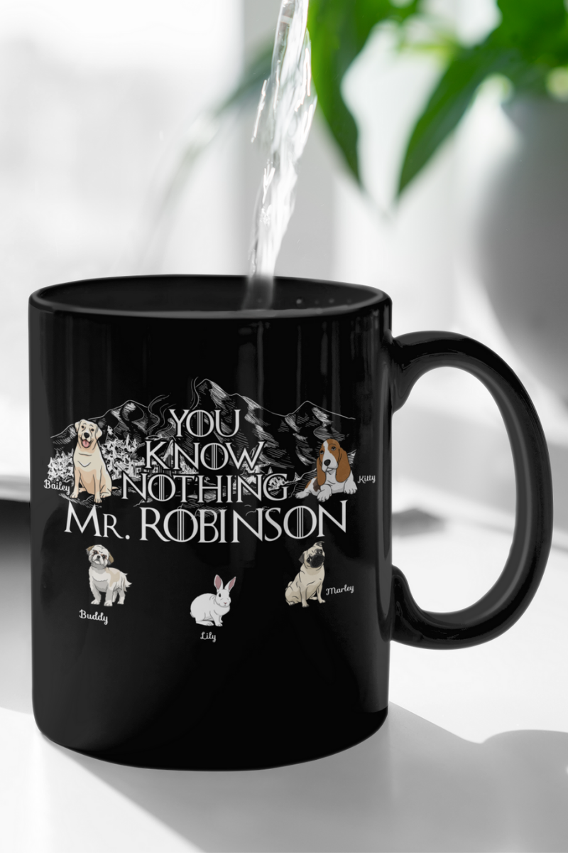 You Know Nothing... Personalized Mug For Pet lovers