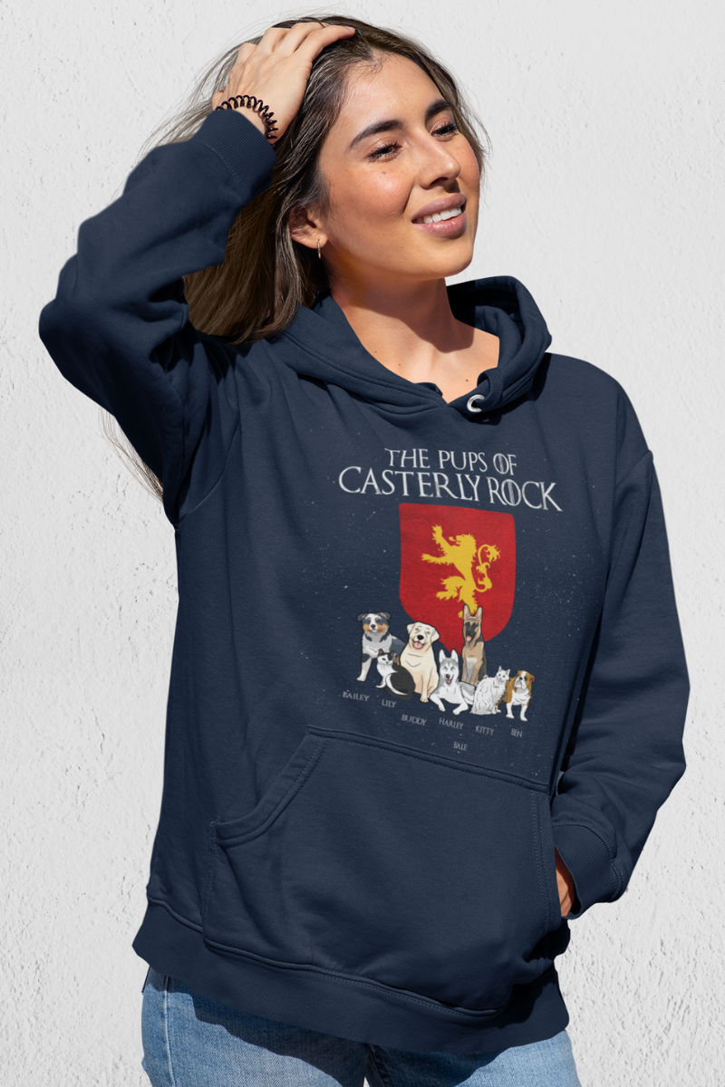 Personalized "The Pups Of Casterly Rock" Hoodie For Pet lovers