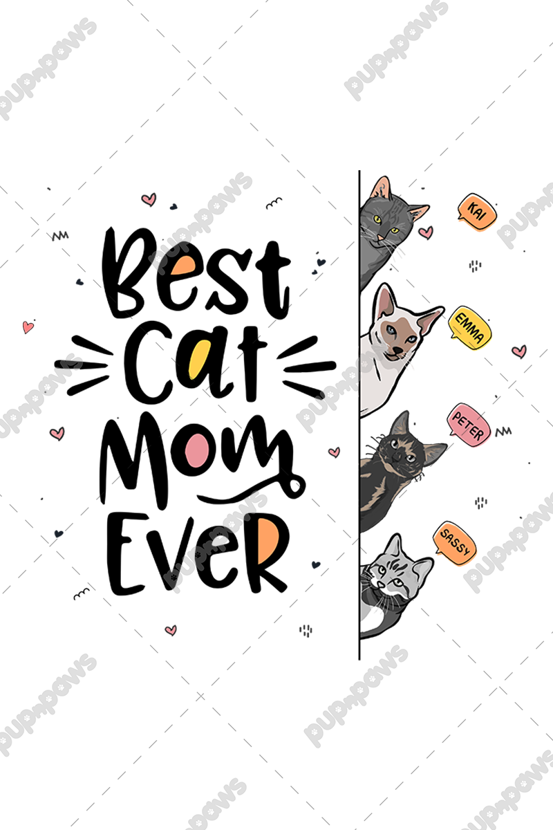 Personalized Best Cat Mom Mug