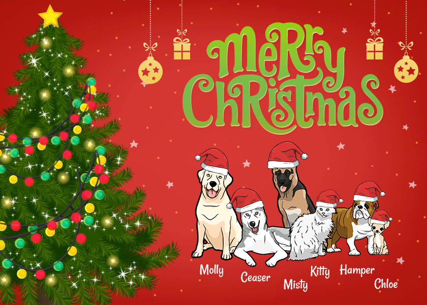 Wallpaper Design 8 Wishing Merry Christmas (Digital Image only)