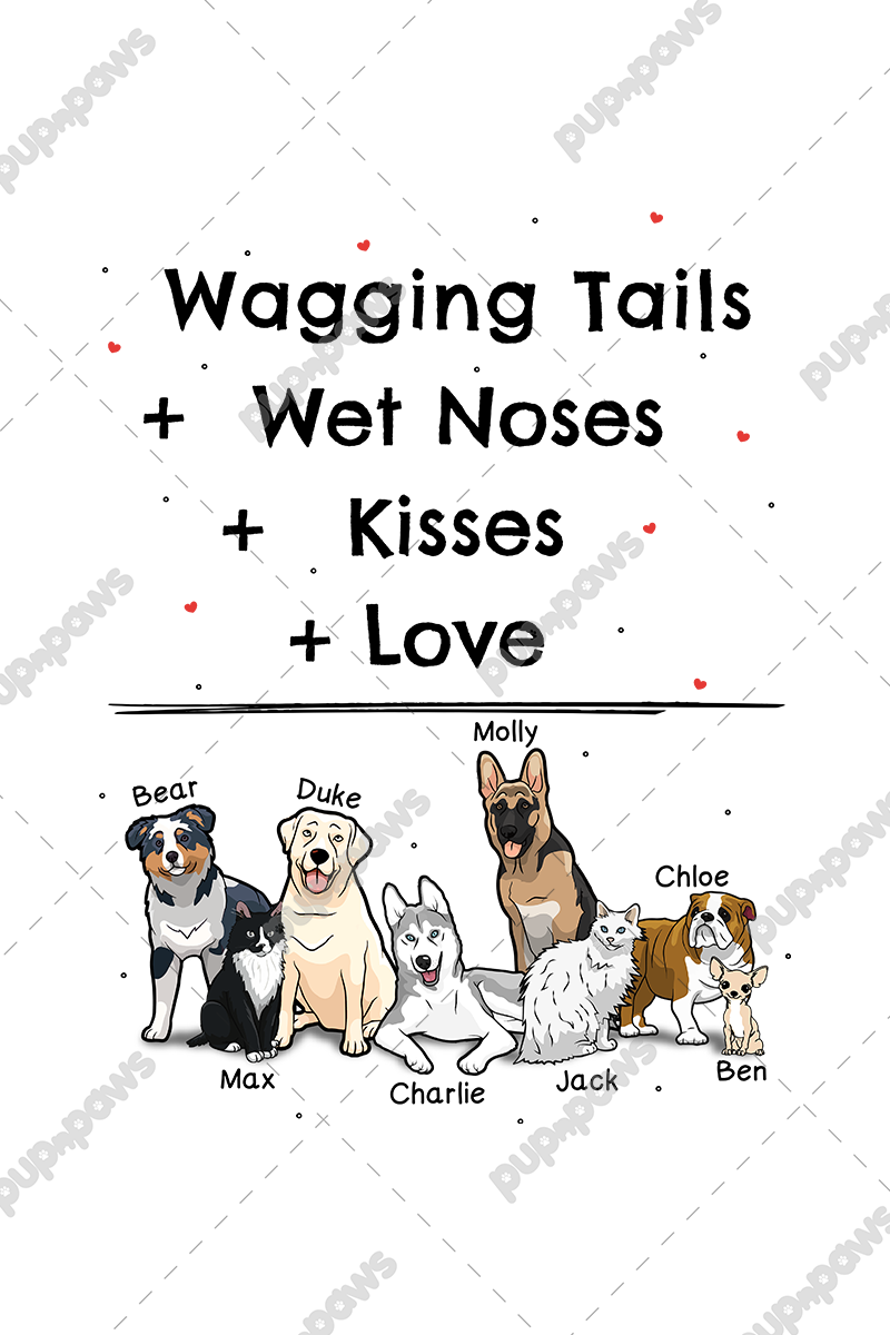 Wagging Tail + Wet Noses + Kisses + Love Pet Lover Mug