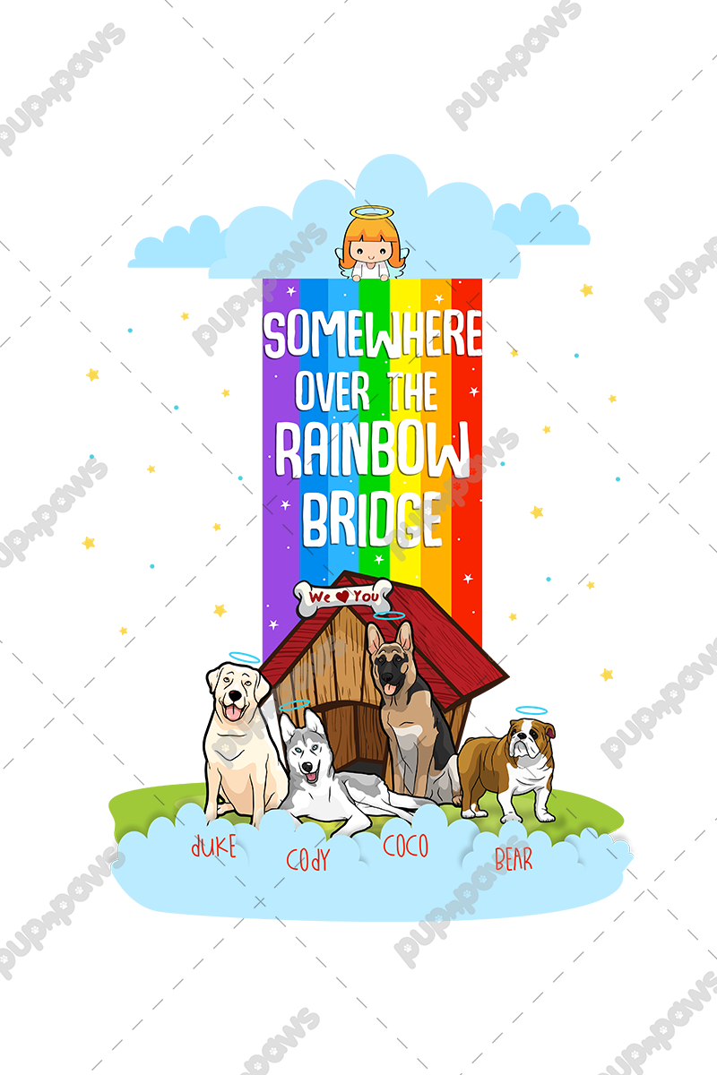 Rainbow Themed Tee For Dog Lovers