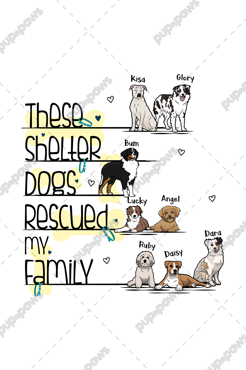Rescued My Family Mug For Dog Lovers