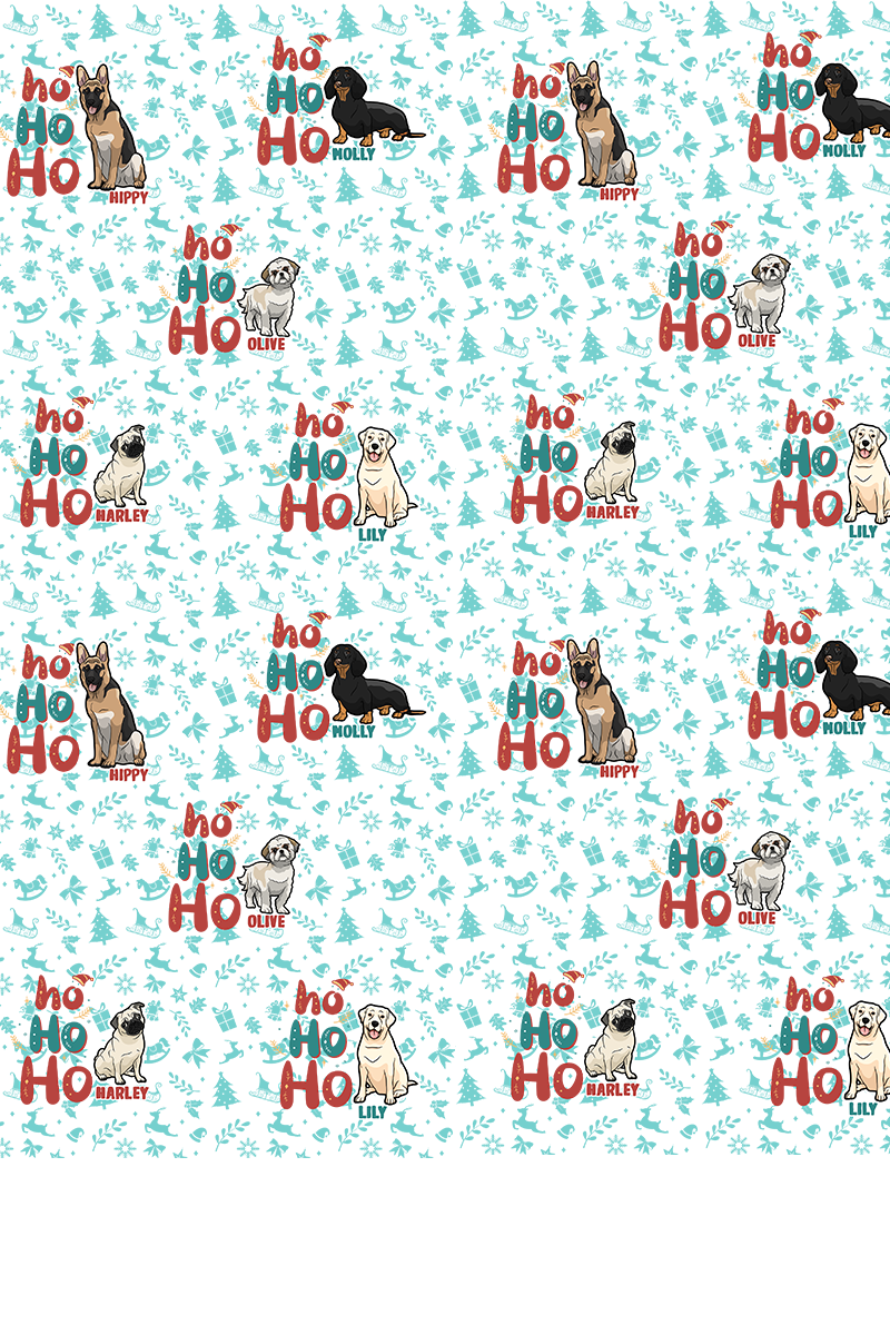 Ho Ho Ho Themed All Over Print Personalized Throw Blanket (Premium Sherpa)