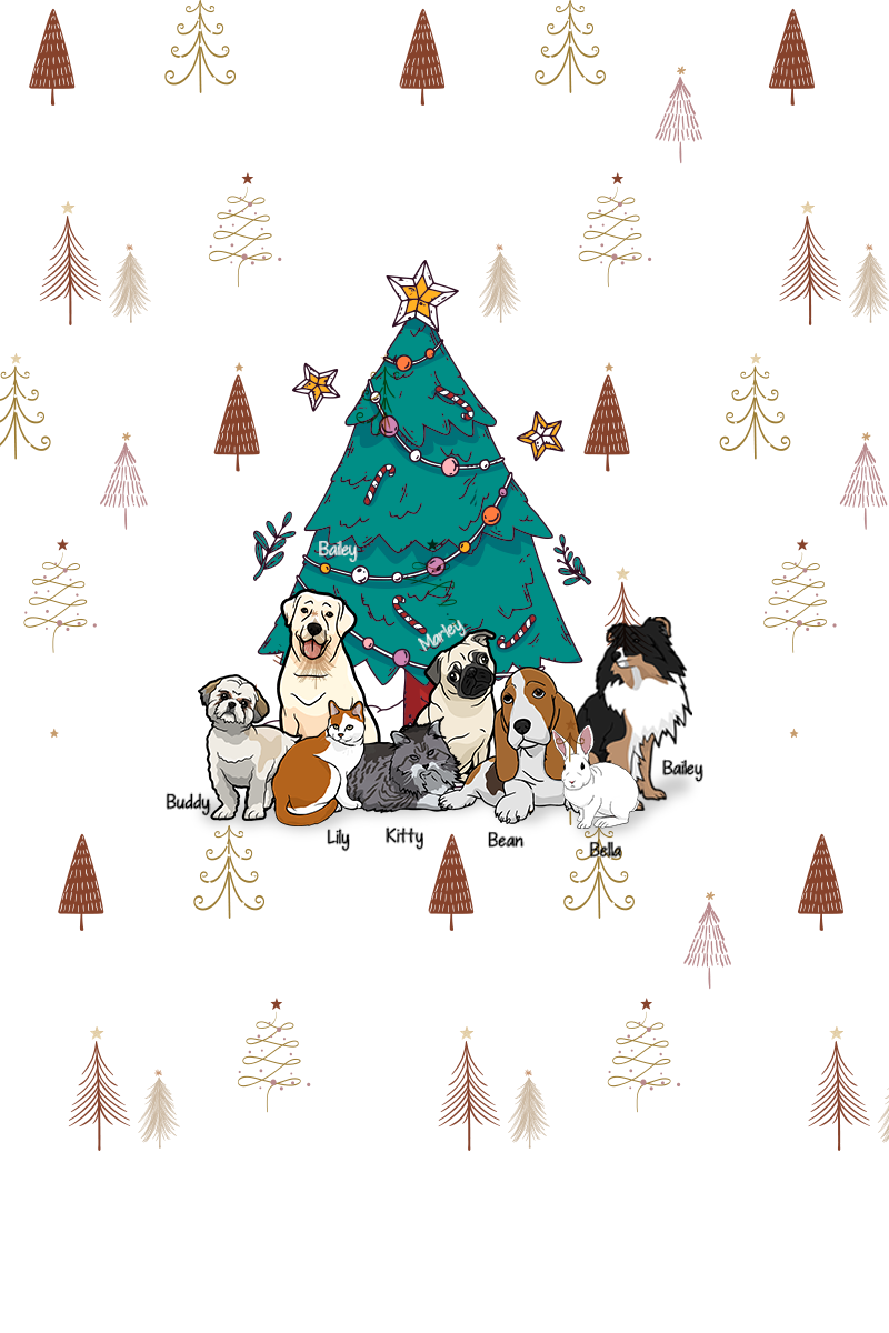 Christmas Tree All Over Print Personalized Pet Lovers Mug