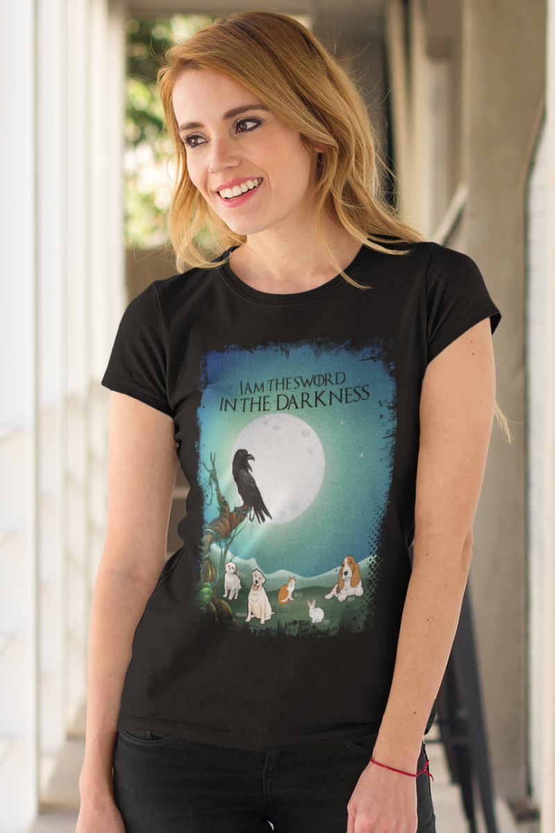 "The Sword In The Darkness" Customized Tee For Pet lovers
